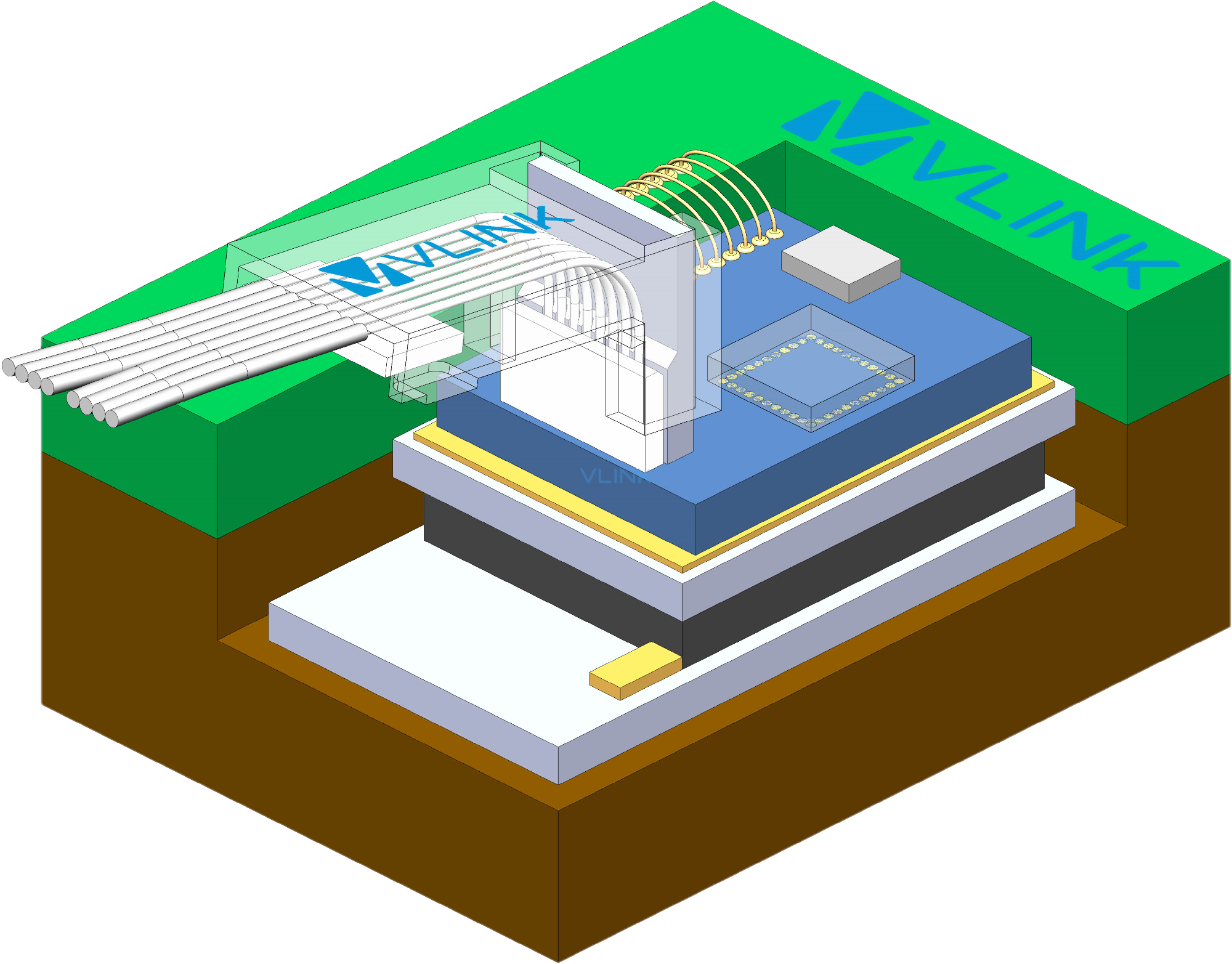 90deg Fiber Bending Fiber Array